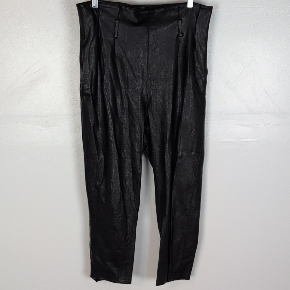 Amanda Uprichard Faux Leather High Waisted Pants